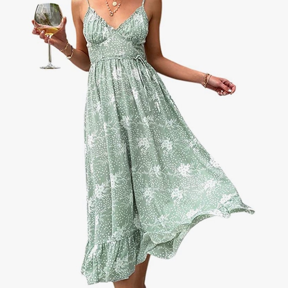 Summery Green Midi Dress